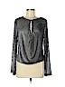 Zara 100% Polyester Black Long Sleeve Blouse Size M - photo 1