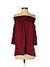 Theory 100% Silk Burgundy 3/4 Sleeve Silk Top Size P (petite) - photo 1