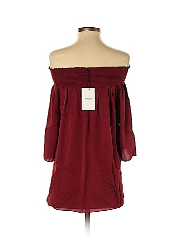 Theory 3/4 Sleeve Silk Top (view 2)