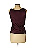 Lanvin 100% Silk Burgundy Sleeveless Silk Top Size M - photo 2