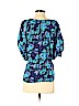 Rebecca Taylor 100% Silk Blue Short Sleeve Silk Top Size 2 - photo 2