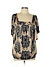 MICHAEL Michael Kors 100% Polyester Yellow Short Sleeve Top Size L - photo 1