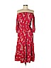 H&M 100% Viscose Red Casual Dress Size 6 - photo 1