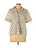 Kate Spade New York White Short Sleeve Button-Down Shirt Size L - photo 1