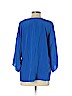 Alexis 100% Silk Blue 3/4 Sleeve Silk Top Size S - photo 2