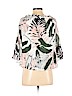 Milly 100% Silk Ivory 3/4 Sleeve Silk Top Size P (petite) - photo 2