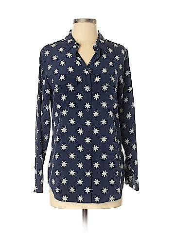 Equipment Long Sleeve Silk Top (view 1)