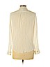 White House Black Market 100% Viscose White Long Sleeve Blouse Size 10 - photo 2