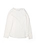 Justice 100% Cotton Solid White Long Sleeve T-Shirt Size 10 - photo 1