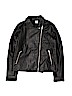Crazy 8 100% Rayon Black Faux Leather Jacket Size 14 - 16 - photo 1