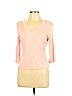 INC International Concepts Pink 3/4 Sleeve T-Shirt Size L (petite) - photo 1