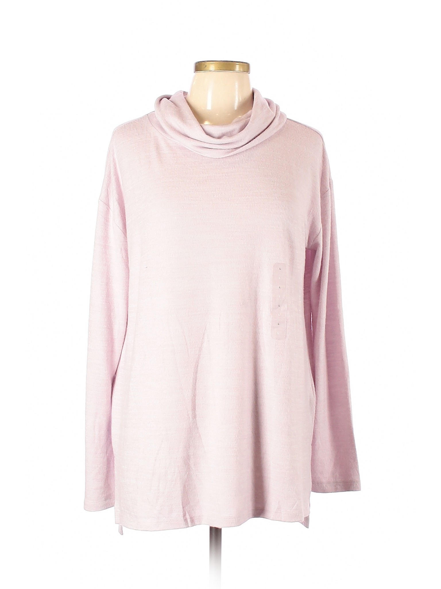 pink turtleneck sweatshirt