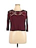 American Eagle Outfitters Burgundy 3/4 Sleeve Top Size XL - photo 1