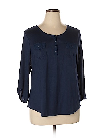 SONOMA life + style 3/4 Sleeve Henley (view 1)