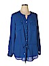 Zac & Rachel 100% Polyester Blue Long Sleeve Blouse Size XL - photo 1