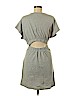 Lush 100% Cotton Gray Casual Dress Size M - photo 2