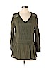 Knox Rose 100% Cotton Green 3/4 Sleeve Blouse Size S - photo 1