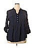 New Directions Blue 3/4 Sleeve Blouse Size 2X - photo 1