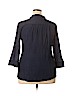New Directions Blue 3/4 Sleeve Blouse Size 2X - photo 2