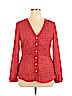 Just Fab 100% Polyester Red Long Sleeve Blouse Size XL - photo 1