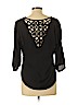 Iz Byer 100% Polyester Black 3/4 Sleeve Blouse Size L - photo 2