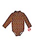 Sprockets 100% Cotton Print Brown Long Sleeve Onesie 18-24 MO / 24 MO - photo 1