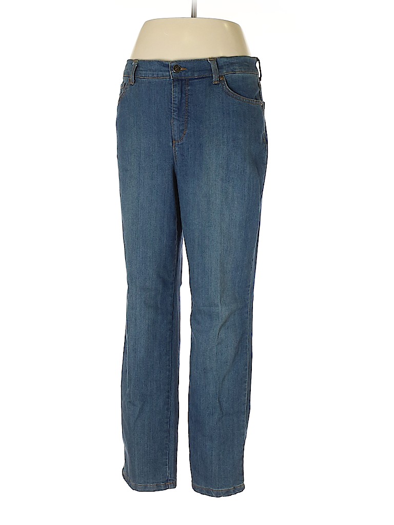 Gloria Vanderbilt Solid Blue Jeans Size 12 - 62% off | thredUP