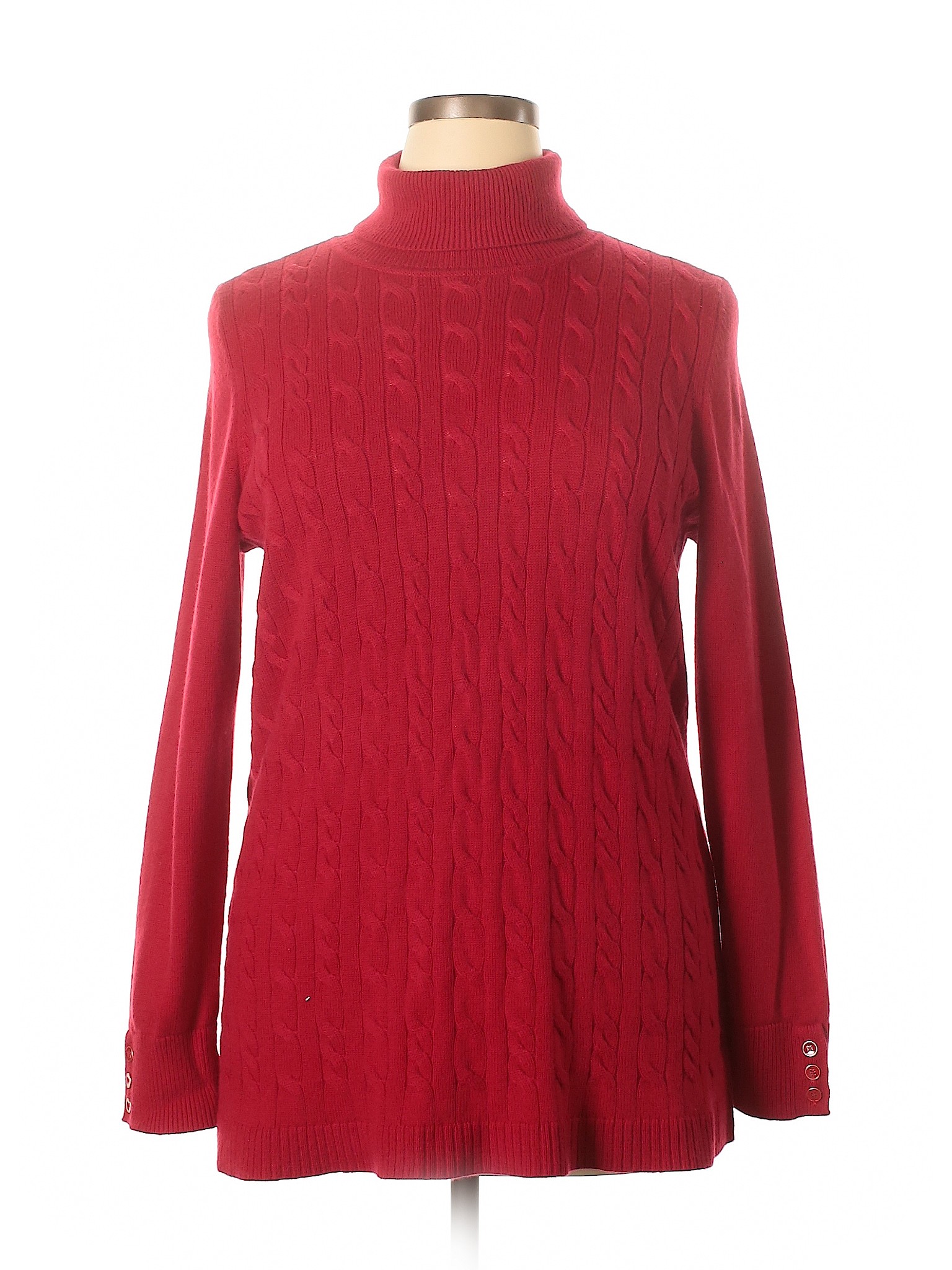 Talbots Solid Red Turtleneck Sweater Size 1X (Plus) - 85% off | thredUP