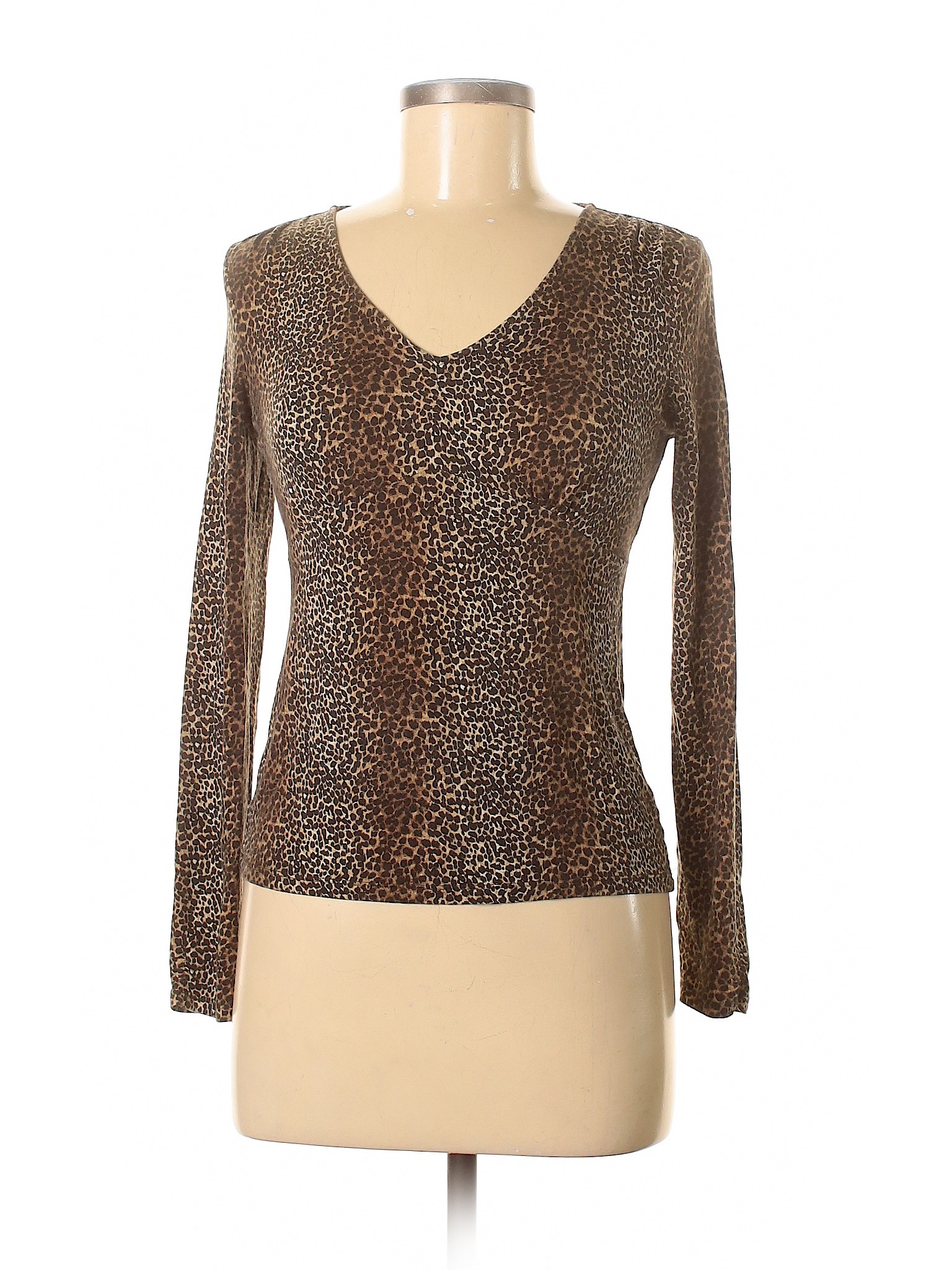 Ann Taylor Women Brown Long Sleeve T-Shirt S Petites | eBay