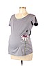 Gap - Maternity 100% Cotton Gray Short Sleeve T-Shirt Size L - photo 1