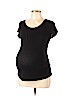 Liz Lange Maternity Black Short Sleeve T-Shirt Size L - photo 1