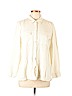 J.jill 100% Silk Ivory Long Sleeve Button-Down Shirt Size L (petite) - photo 1