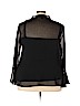 AGB 100% Polyester Black Long Sleeve Blouse Size 3X - photo 2