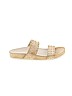 J/Slides 100% Leather Tan Sandals Size 7 - photo 1