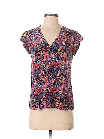 Joie Short Sleeve Silk Top (view 1)