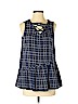 Doe & Rae 100% Cotton Blue Sleeveless Blouse Size S - photo 1