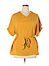 Unbranded Yellow Short Sleeve Blouse Size XL - photo 1