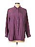 Eileen Fisher 100% Silk Purple Long Sleeve Silk Top Size L (petite) - photo 1