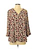DR2 100% Polyester Ivory 3/4 Sleeve Blouse Size L - photo 1