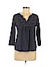 Lucky Brand Blue 3/4 Sleeve Top Size M - photo 1