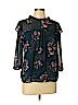 Monteau 100% Polyester Blue 3/4 Sleeve Top Size L - photo 1