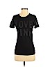 Victoria's Secret Pink 100% Cotton Black Short Sleeve T-Shirt Size S (petite) - photo 1