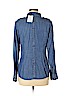 New York & Company Blue Long Sleeve Button-Down Shirt Size M - photo 2