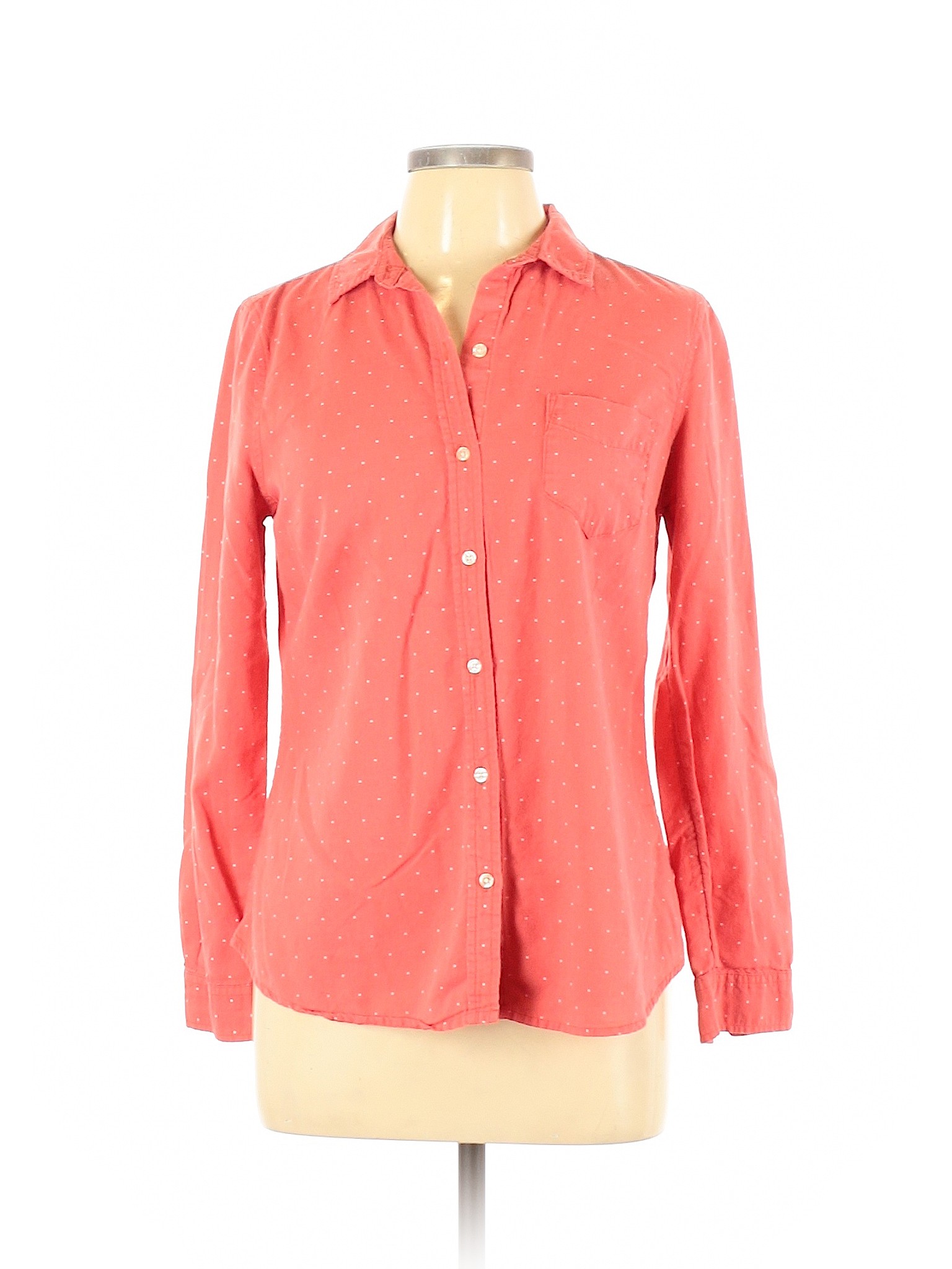 Old Navy Women Pink Long Sleeve Button-Down Shirt M | eBay