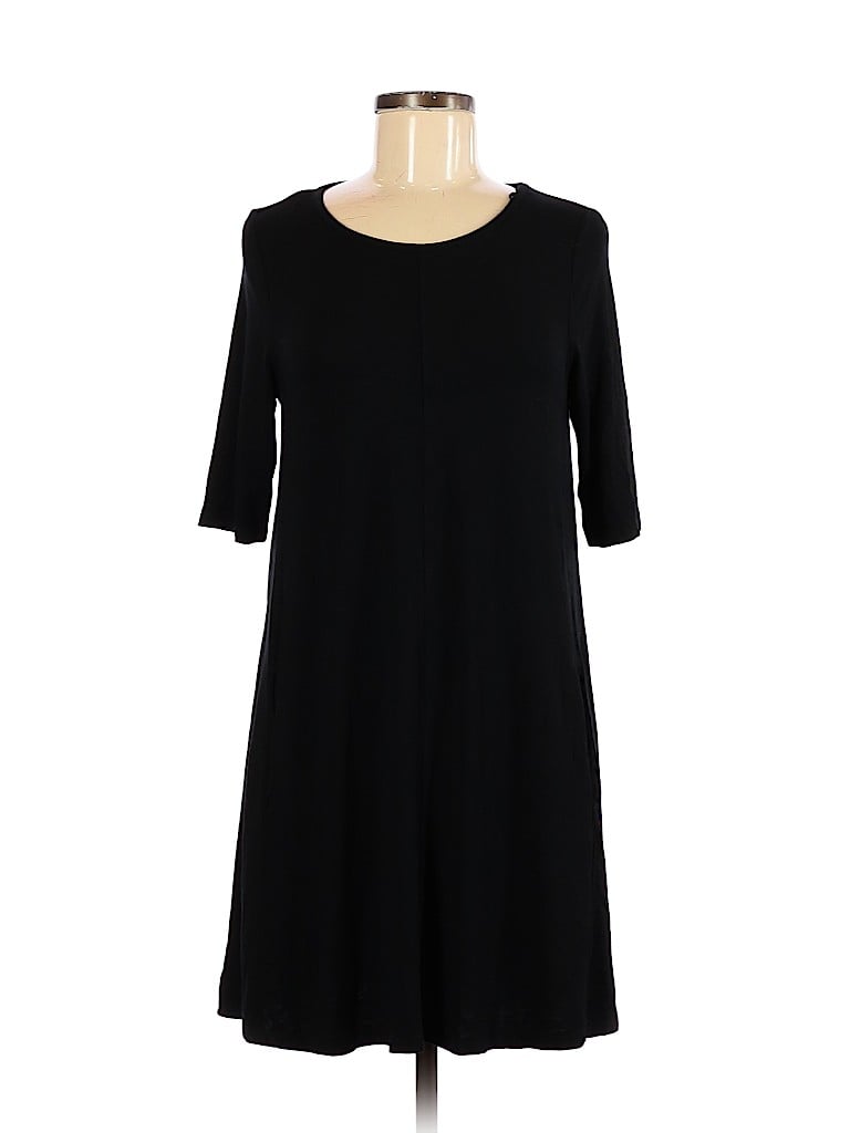 Sigrid Olsen Solid Black Casual Dress Size M - 83% off | thredUP