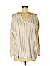 Amuse Society Ivory Long Sleeve Blouse Size M - photo 1