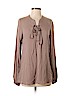 Show Me Your Mumu Brown Long Sleeve Blouse Size XS - photo 1