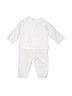 3 Pommes 100% Cotton White Long Sleeve Outfit Size 3-6 mo - photo 2