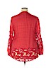 Elie Tahari 100% Ramie Red Long Sleeve Button-Down Shirt Size XL - photo 2