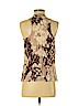 Parker 100% Silk Brown Sleeveless Silk Top Size S - photo 2